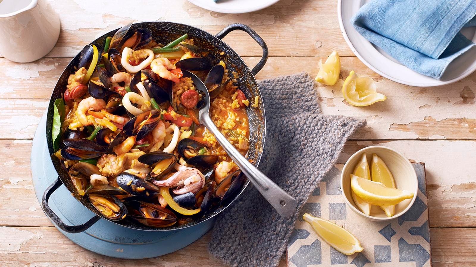 Beachside Paella — high-protein recipe photo