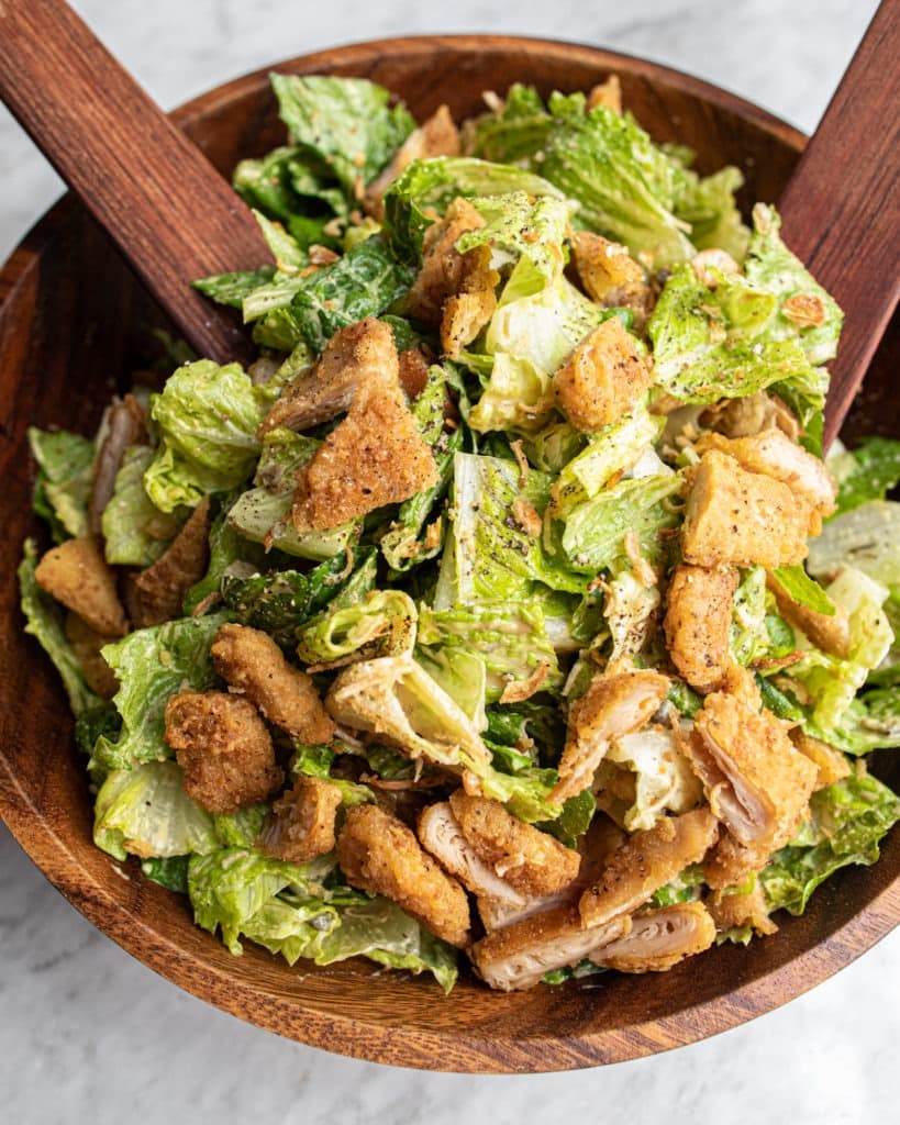Crispy Chicken Caesar Salad — high-protein recipe photo