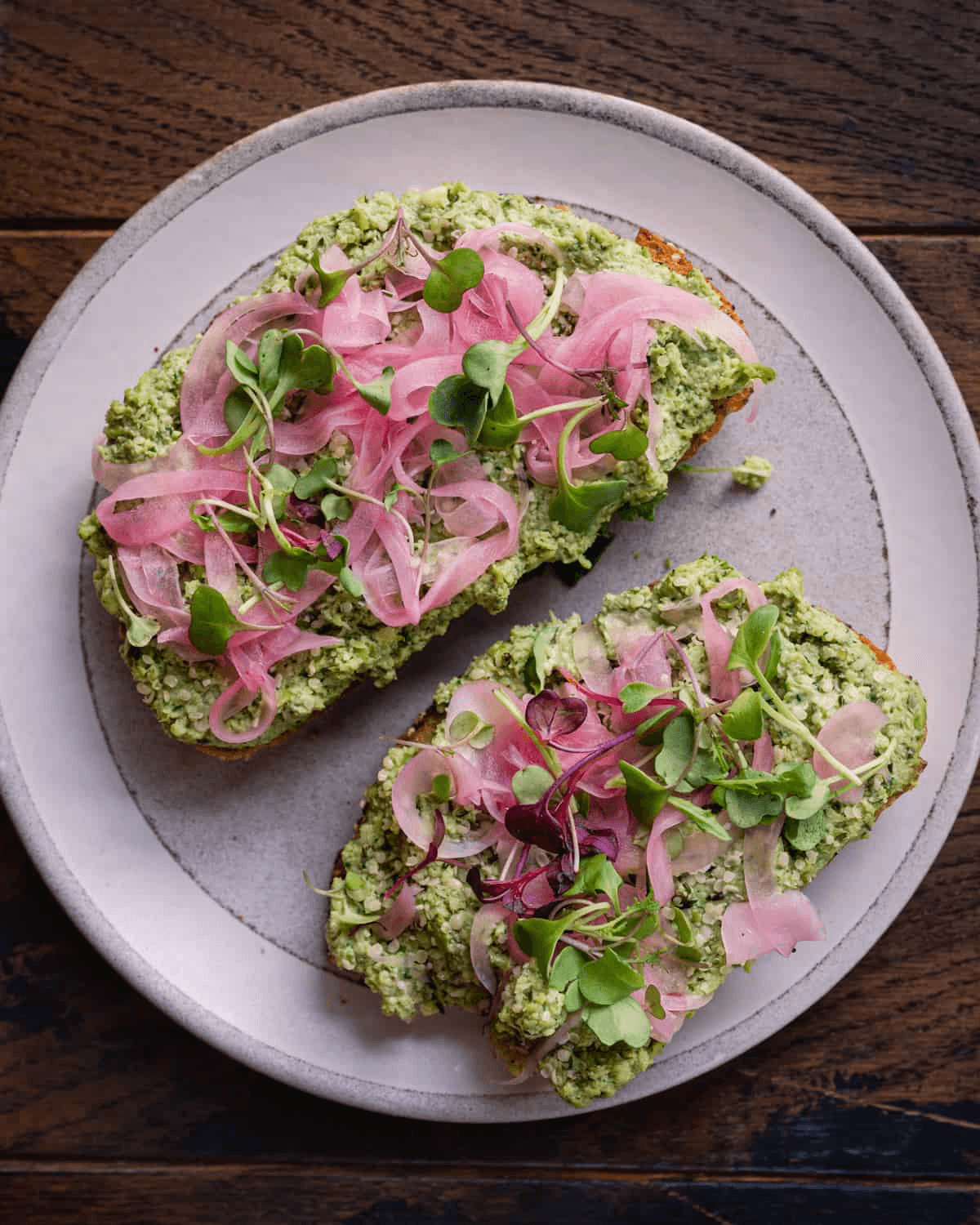 Smashed Edamame Toast — high-protein recipe photo