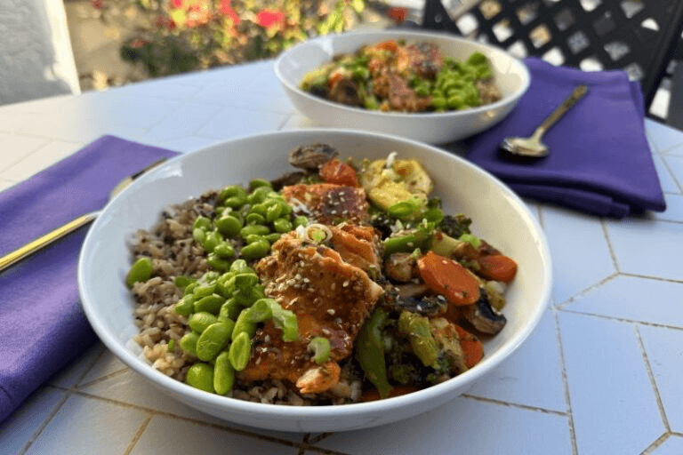 Teriyaki Salmon Bowls — high-protein recipe photo