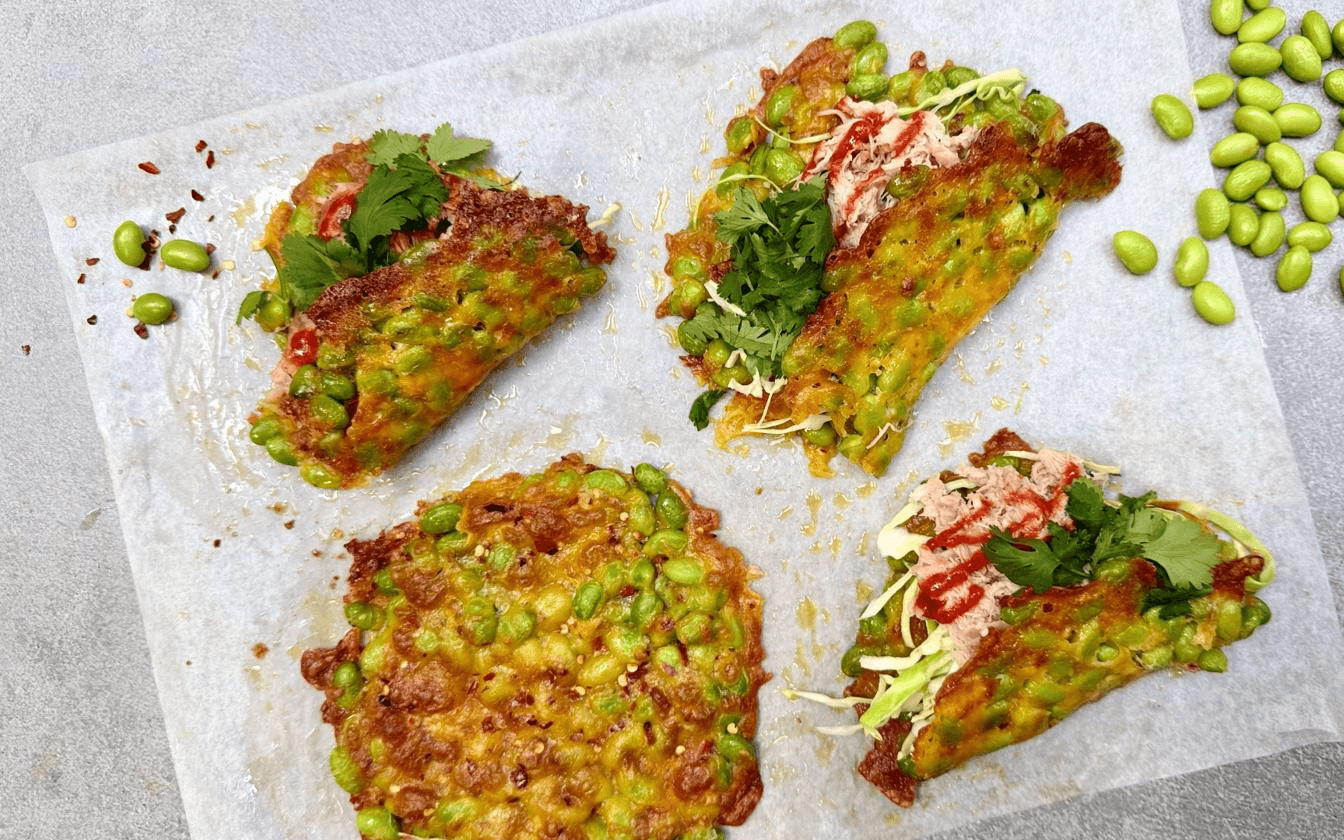 Viral Edamame Chicken Tacos — high-protein recipe photo