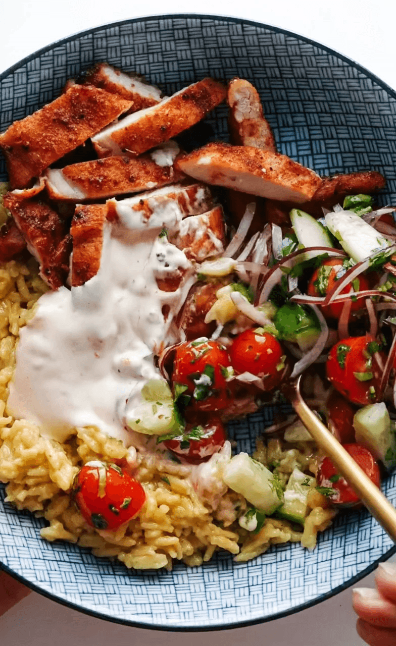 Banza Chicken Bowls with Calabrian Chili Sauce — high-protein recipe photo