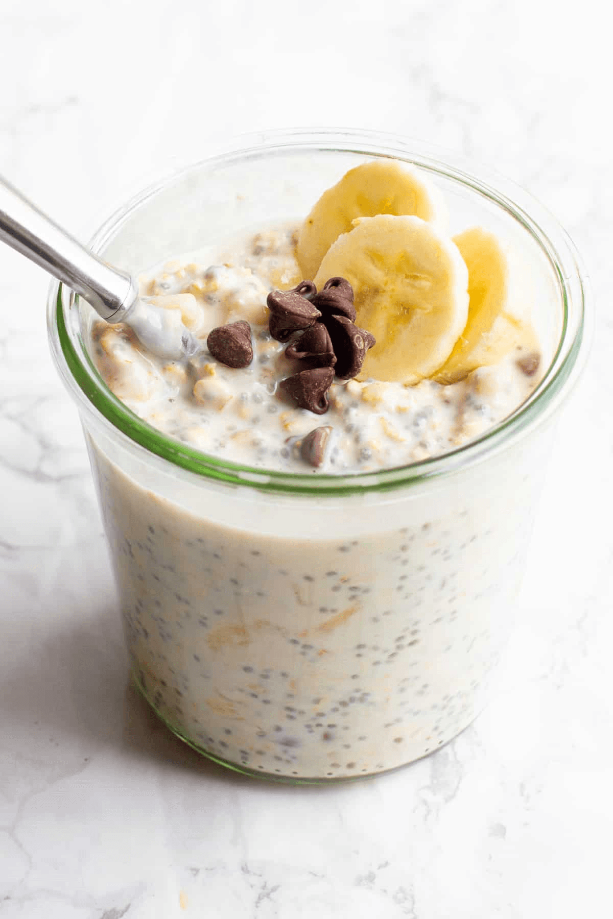 Chocolate Chip Banana Overnight Oats — high-protein recipe photo