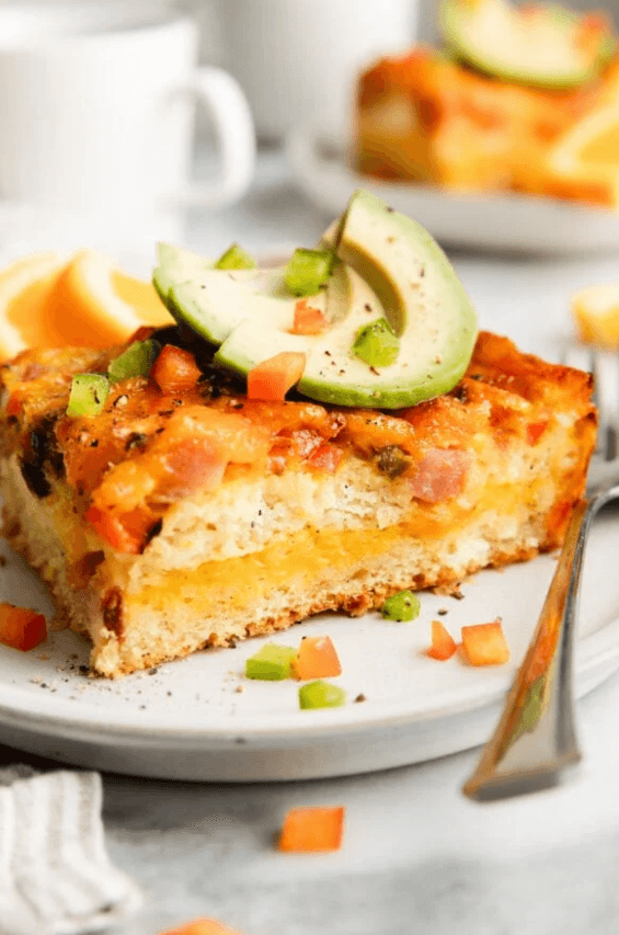 High Protein Ham and Cheese Breakfast Casserole — high-protein recipe photo