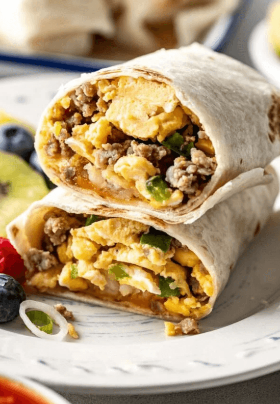 High Protein Meal Prep Breakfast Burritos — high-protein recipe photo