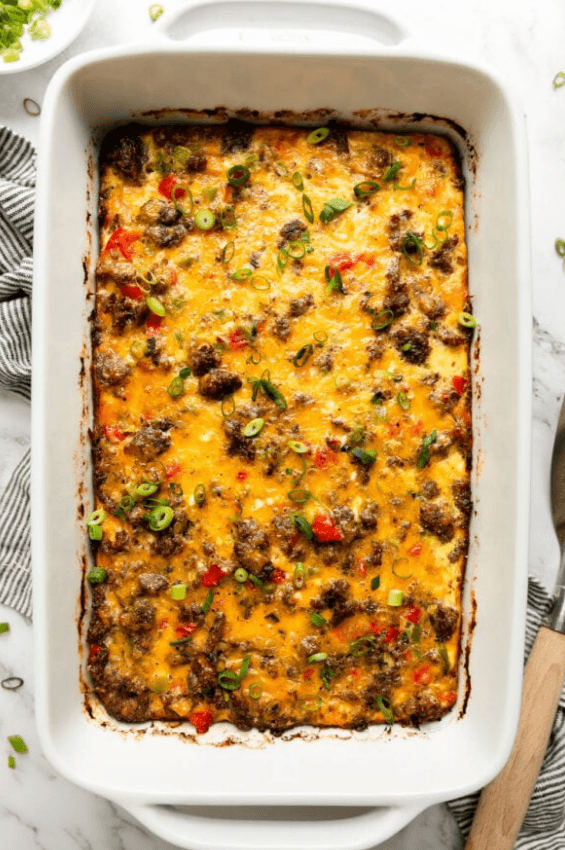 High Protein Sausage Egg Bake (High-Protein Breakfast Casserole) — high-protein recipe photo