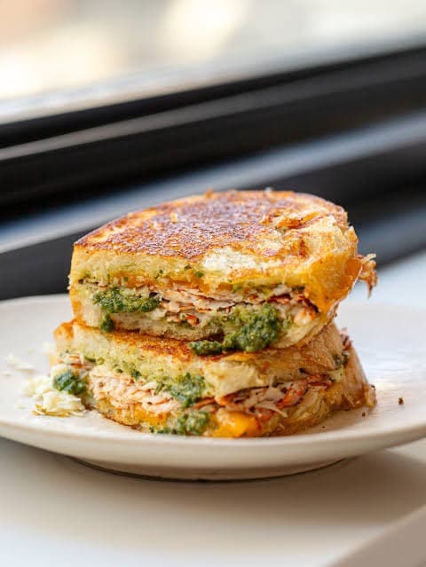High-Protein Turkey Pesto Sandwich — high-protein recipe photo