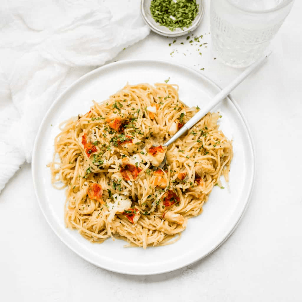 Lobster Scampi Pasta (Keto and Whole30) — high-protein recipe photo